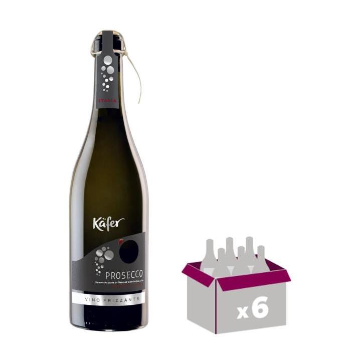 KAFER Processecco Frizzante Vin d'Italie - Blanc - 75 cl x 6