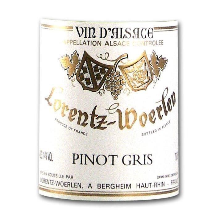Pinot Gris Médaille d'Or 2014 Lorentz vin blanc x6