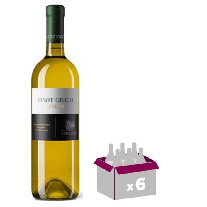 LUIGINOZAGO 2015 Pinot Grigio Vin d'Italie - Blanc - 75 cl - DOC x 6