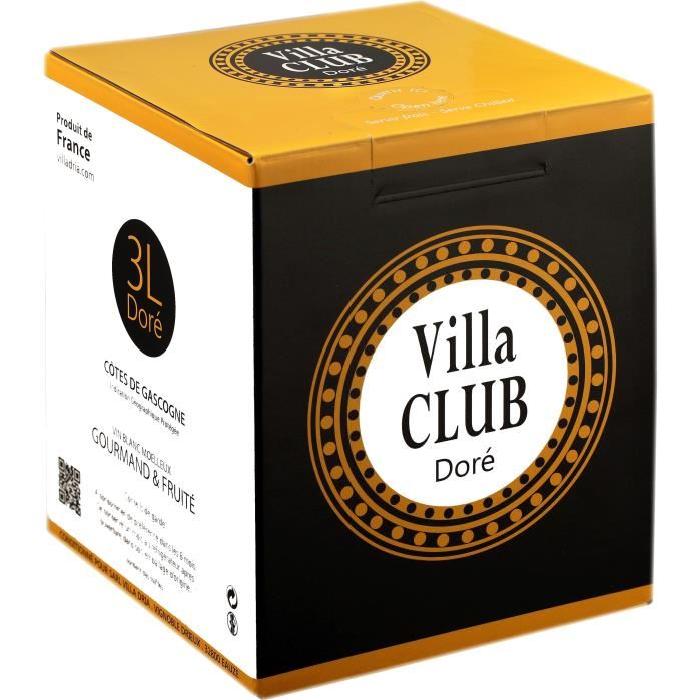 BIB Villa Dria Vin blanc moelleux des Côtes de Gascogne Villa Club Doré 2016 - 3 L