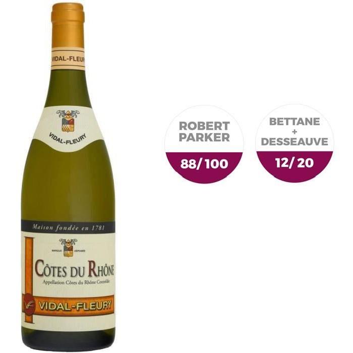Vidal-Fleury Côtes du Rhône 2016 - Vin blanc