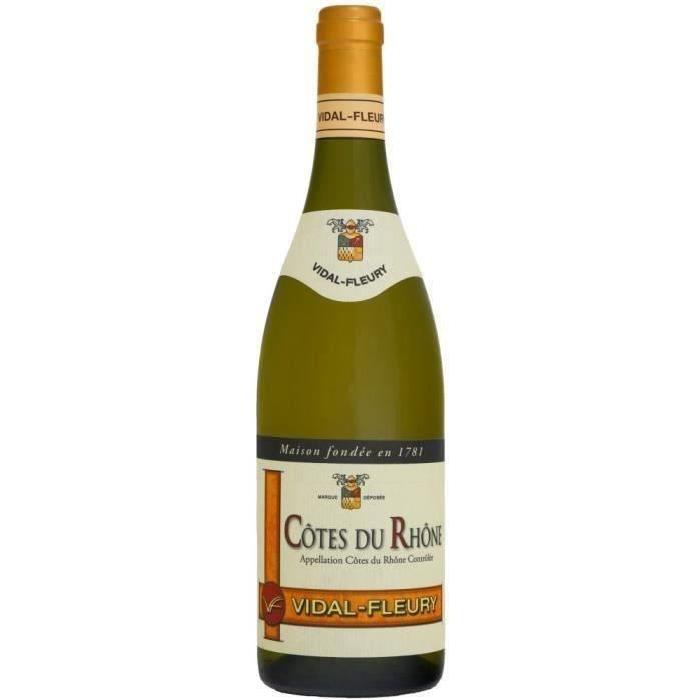 Vidal-Fleury Côtes du Rhône 2015 vin blanc x1
