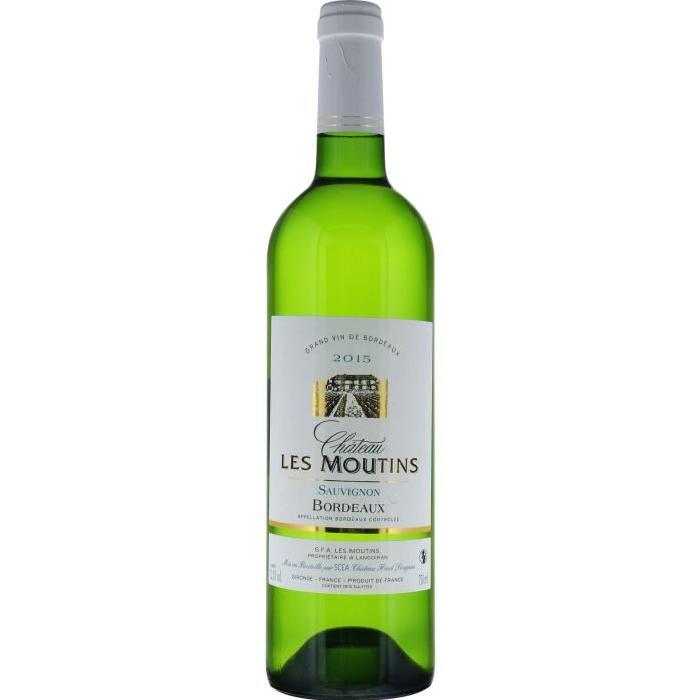 CHÂTEAU LES MOUTINS Vin de Bordeaux - Blanc sec - 75 cl