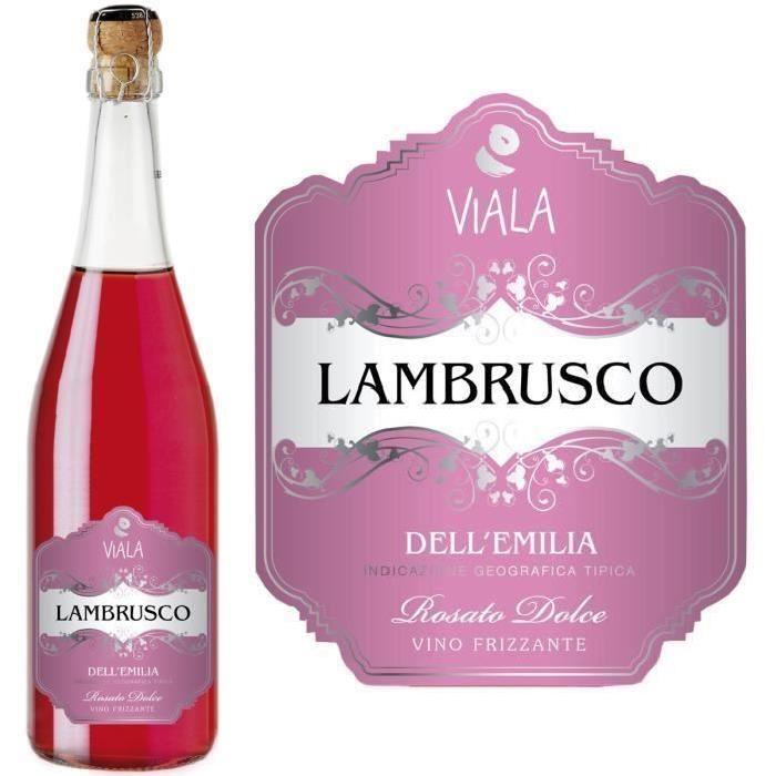 Viala Lambrusco Vin pétillant d'Italie - Vin rosé