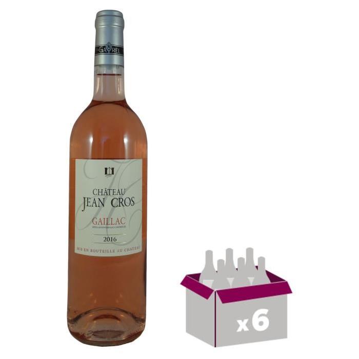 CHÂTEAU JEAN GROS 2016 Gaillac Vin du Sud Ouest - Rosé - 75 cl - AOC x 6