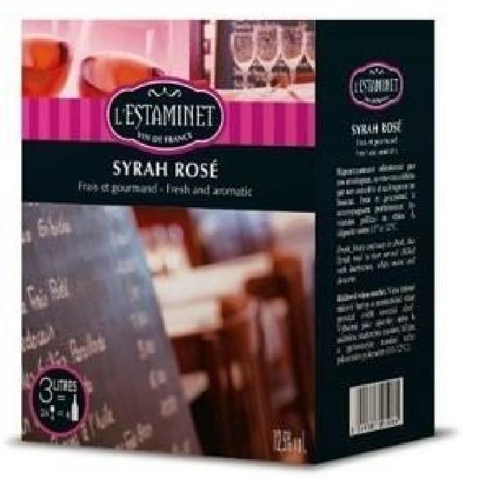 L'ESTAMINET Vin du Languedoc - Rosé - 3 L - Vin de France Syrah