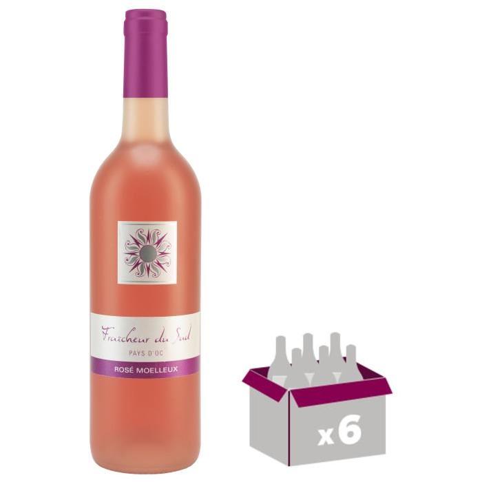 FRAICHEUR DU SUD MoeLLEUX 2016 Vin du Languedoc - Rosé - 0,75 cl - IGP OC x 6