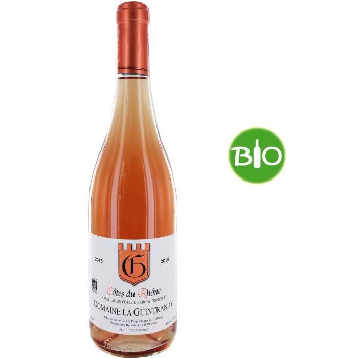 Vin rosé Domaine la Guintrandy Côtes du Rhône - 0,75 L - Année 2016
