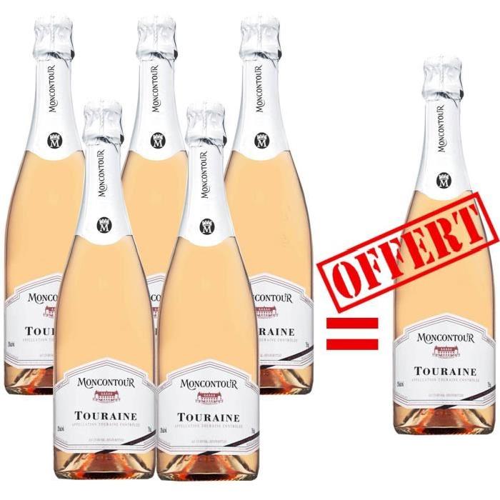 5 achetées +1 Offerte Crémant de Loire Brut Méthode Traditionnelle Moncontour - Vin rosé