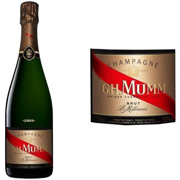Champagne Mumm Brut Millésimé 2009 - 1 Sceau Mumm - 1 Bouchon Mumm