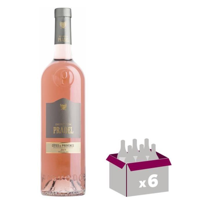 Listel Pradel distinction 2015 Côtes de provence - Rosé - 75cl - AOC x6
