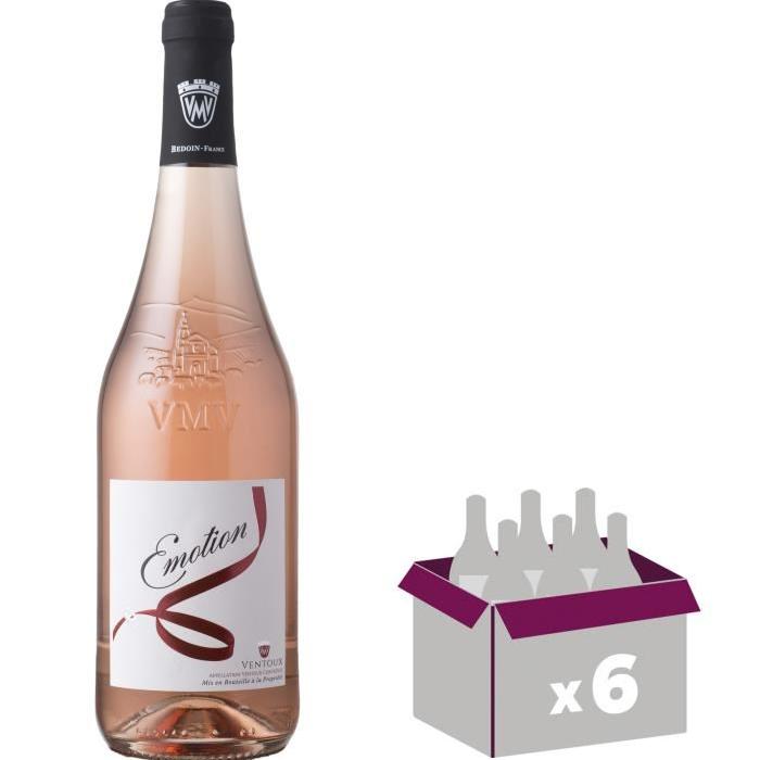 VENTOUX 2016 Ventoux Emotion Vin du Rhône - Rosé - 75cl - AOC x 6