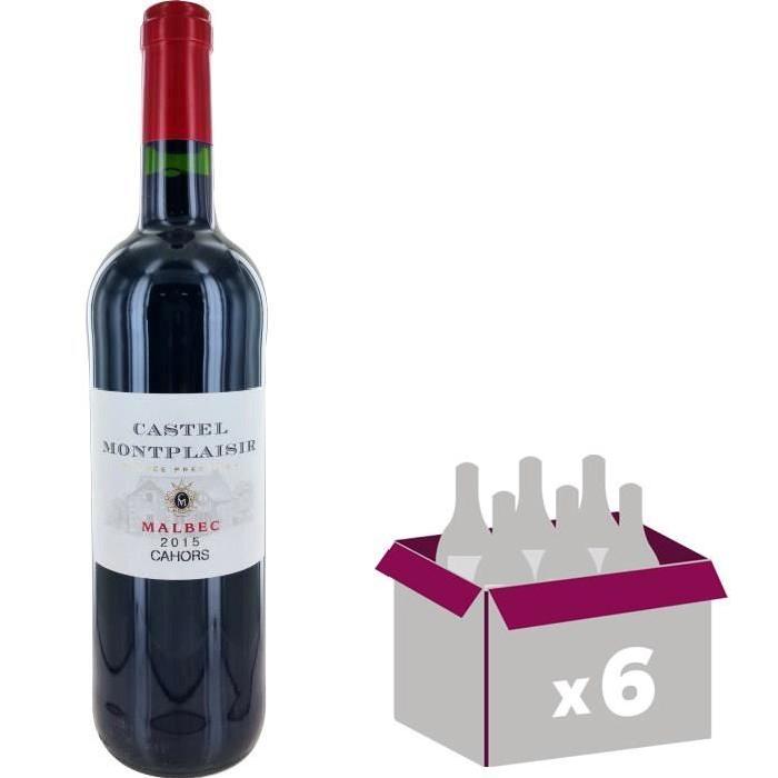 HAUT-MONPLAISIR Cahors Vin de Bordeaux - Rouge - 75 cl x 6