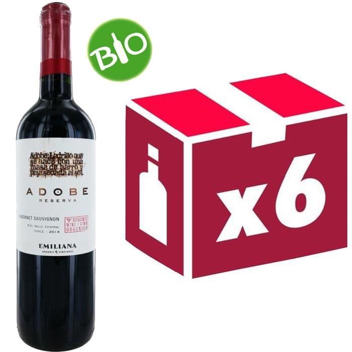 Adobe Cabernet Sauvignon Bio 2014 - Vin rouge x6