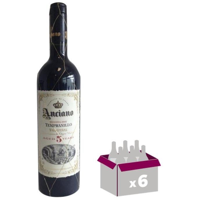 ANCIANO Tempranillo 5 ans Vin d'Espagne - Rouge75 cl x 6