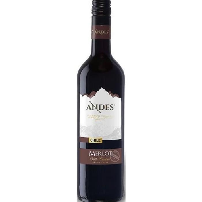 ANDES Merlot Vin du Chili - Rouge - 75 cl
