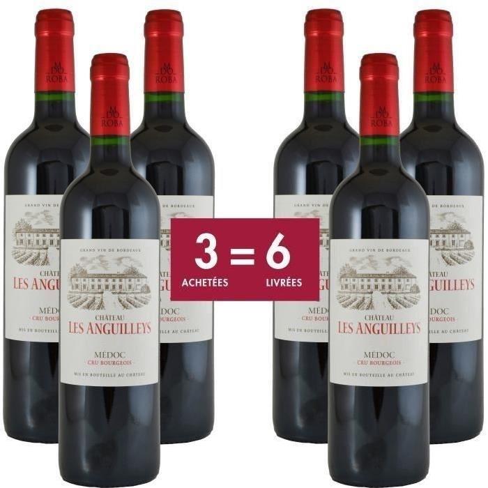 3=6 Château Les Anguilleys 2014 Médoc Cru Bourgeois Grand Vin de Bordeaux - Vin rouge