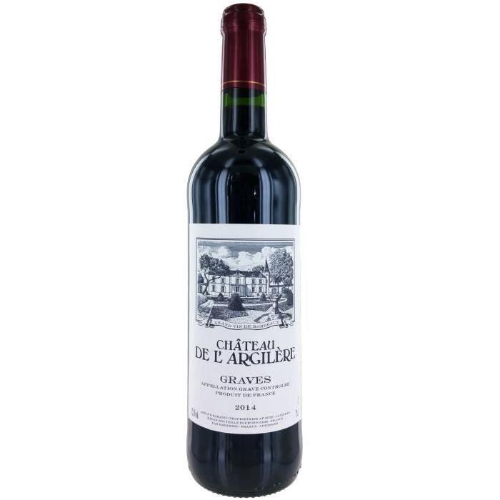 Château de l'Argilere AOC Graves 2014 - Vin rou...