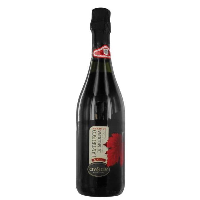 Lambrusco di  Modena Vin d'Italie Rouge sec 75 cl
