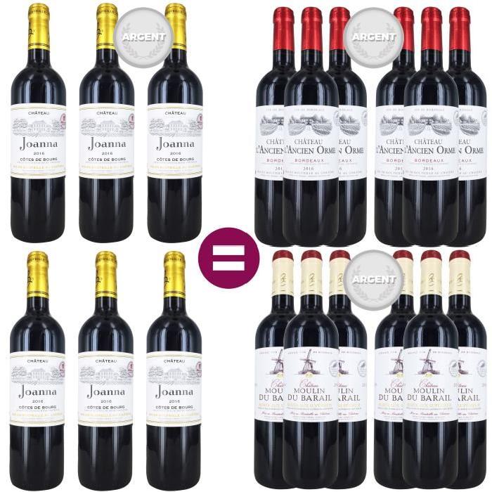 6 = 18 Pack Bordeaux Médaillé - Vin rouge