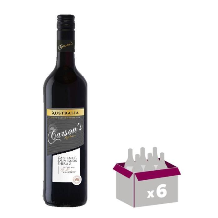 CARSON'S Cabernet Sauvignon Shiraz Vin d'Australie - Rouge - 75 cl x 6