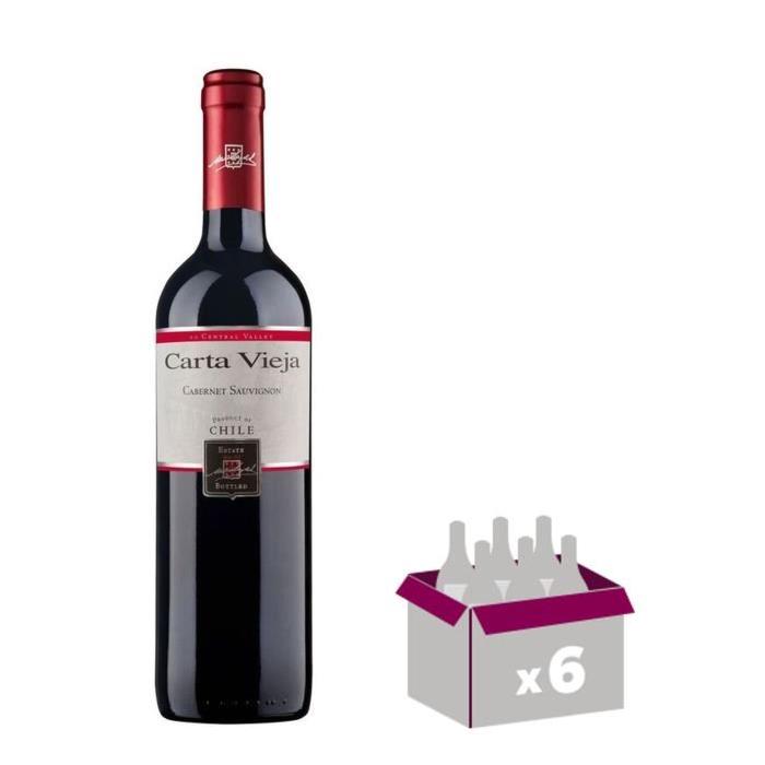 CARTA VIEJA Varietal Cabernet Sauvignon Vin du Chili - Rouge - 75 cl x 6