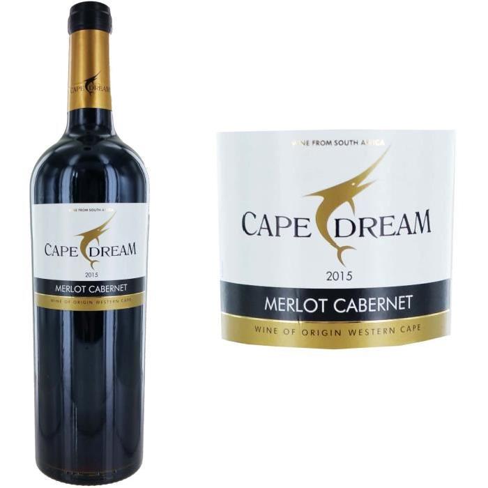 Cape Dream Vin d'Afrique du Sud Merlot et Caber...