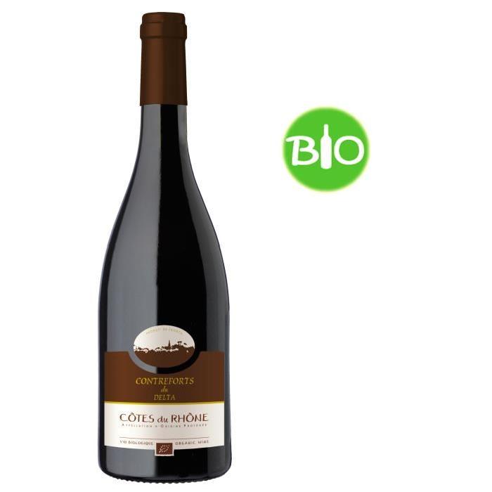 CONTREFORTS DU DELTA Vin Bio des Côtes du Rhône - Rouge - 75 cl