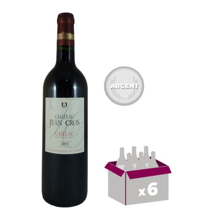 CHÂTEAU JEAN GROS 2015 Gaillac Vin du Sud Ouest - Rouge - 75 cl - AOC x 6