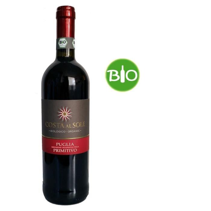 PUGLIA 2015 Costa Al Sole Primitivo Vin d'Italie - Rouge - 75 cl - IGT - BIO