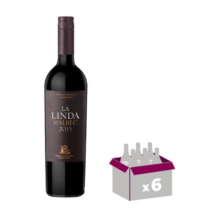 FINCA LA LINDA 2015 Malbec Vin d'Argentine - Rouge - 75 cl x 6
